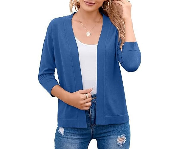 Amber | Women's Relaxed Open-Front Cropped Cardigan