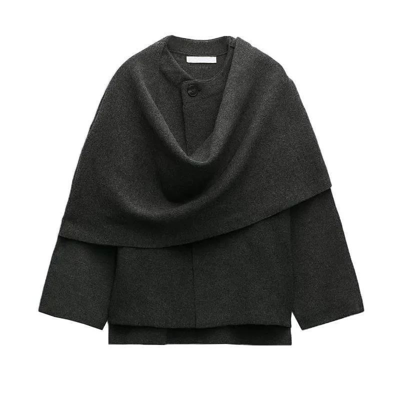 Victoria | Women's Oversized Winter Coat with Asymmetric Wrap