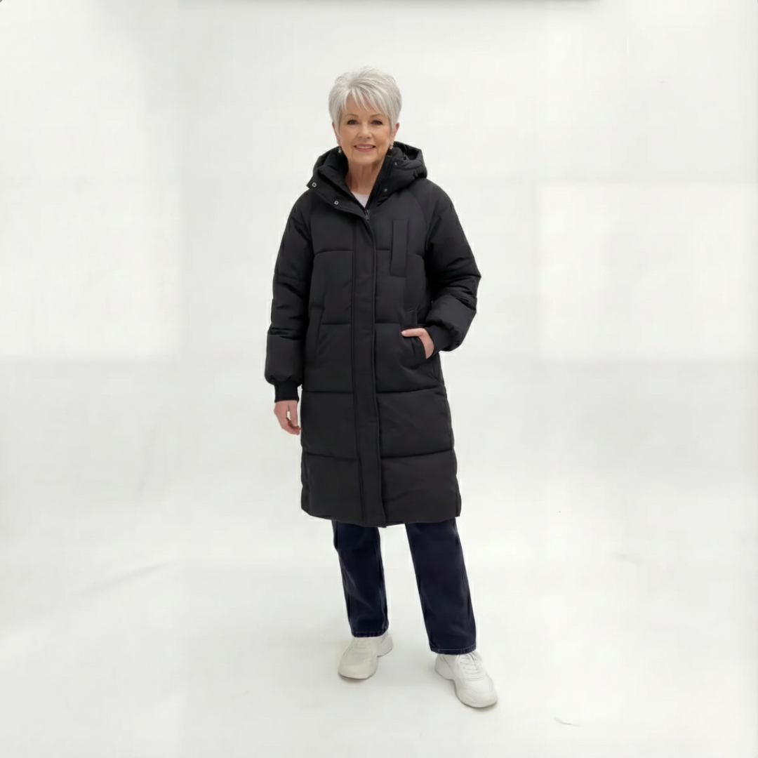 Beatrice | Women's Quilted Hooded Long Puffer Jacket