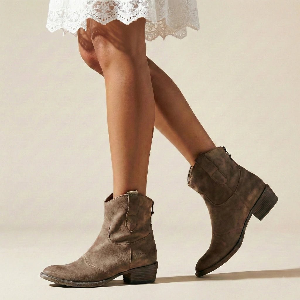 Emily | Women's Chunky Cowboy Ankle Boots