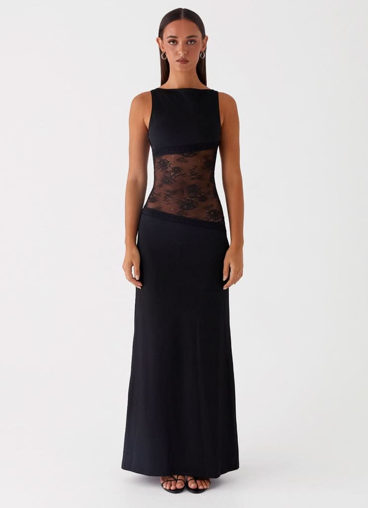 Claire | Women's Sleeveless Lace Maxi Cocktail Dress