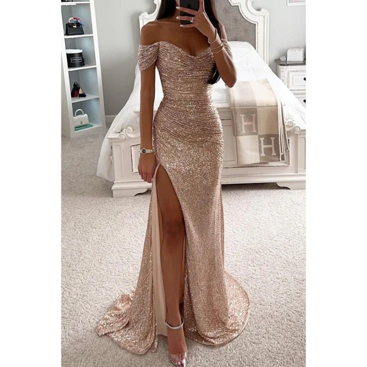 Beatrice | Women's Sequined Evening Maxi Dress