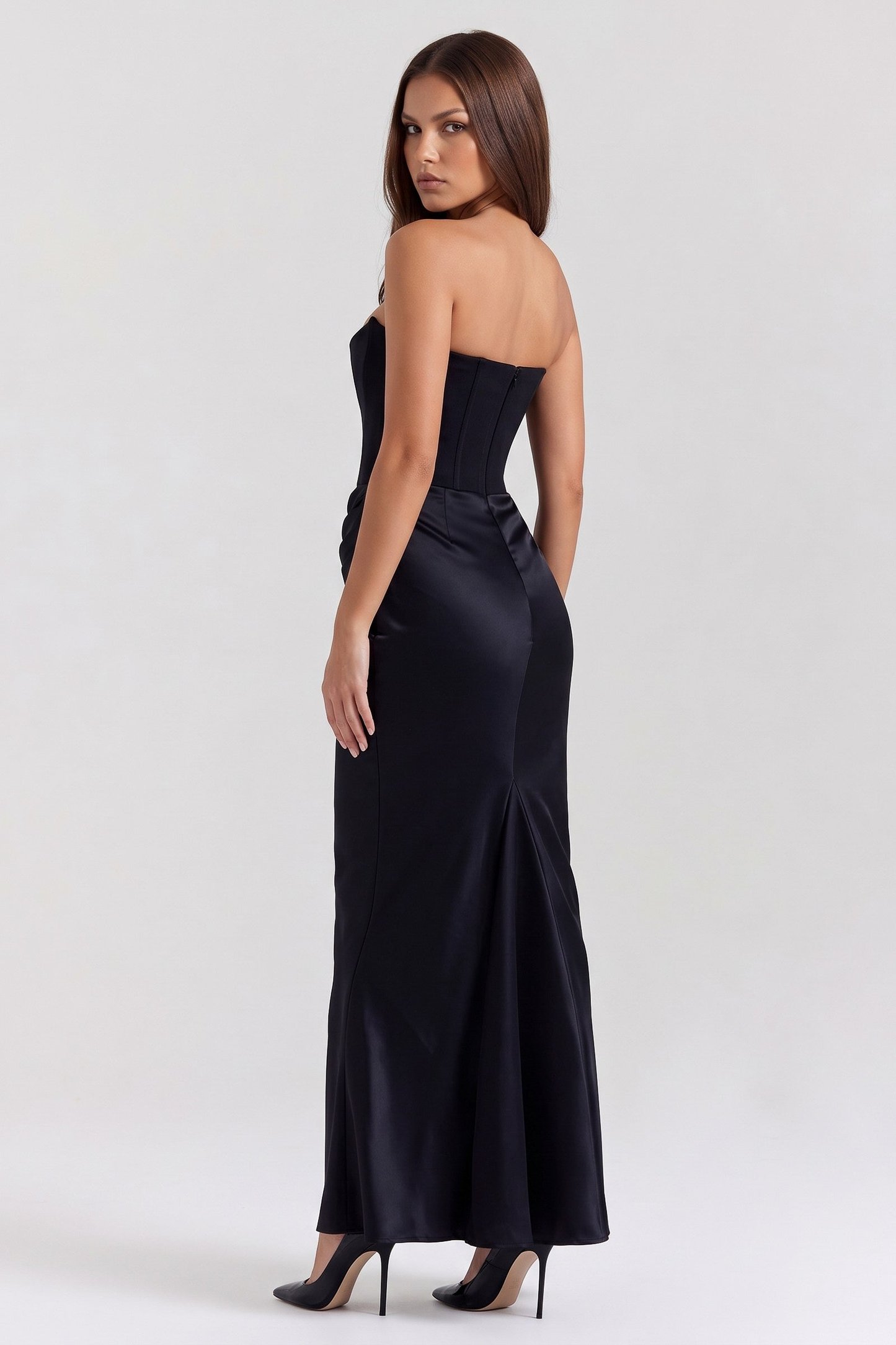 Violet | Women's Ruched Evening Maxi Dress