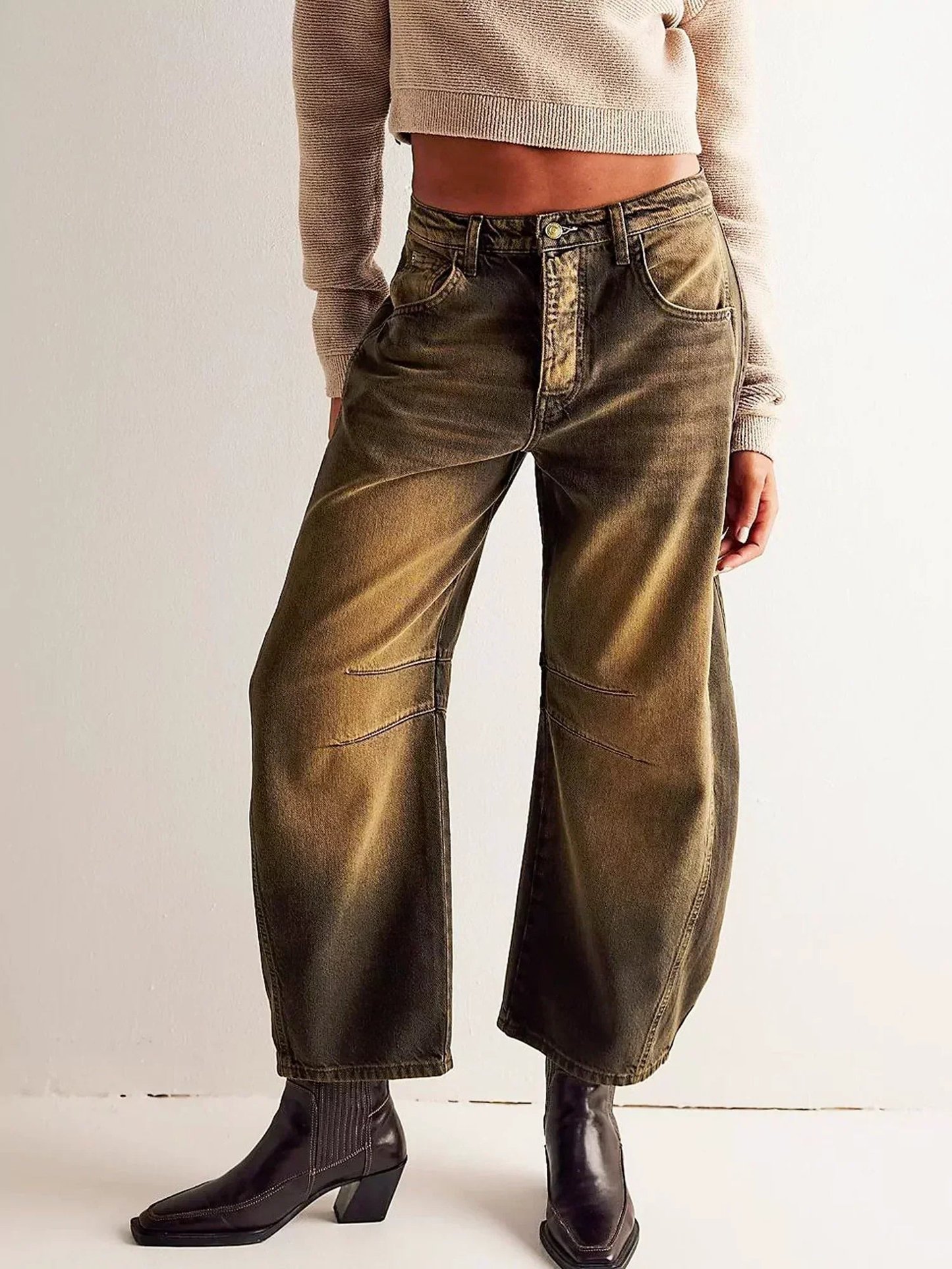 Abigail | Women's High Waisted Barrel Jeans