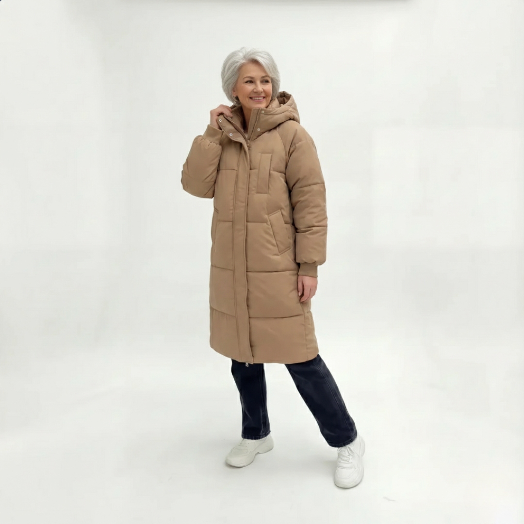 Beatrice | Women's Quilted Hooded Long Puffer Jacket