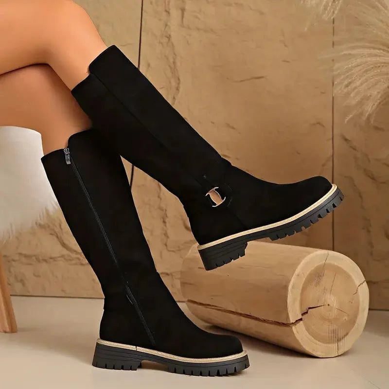 Georgia | Women's Lug-Sole Knee High Boots