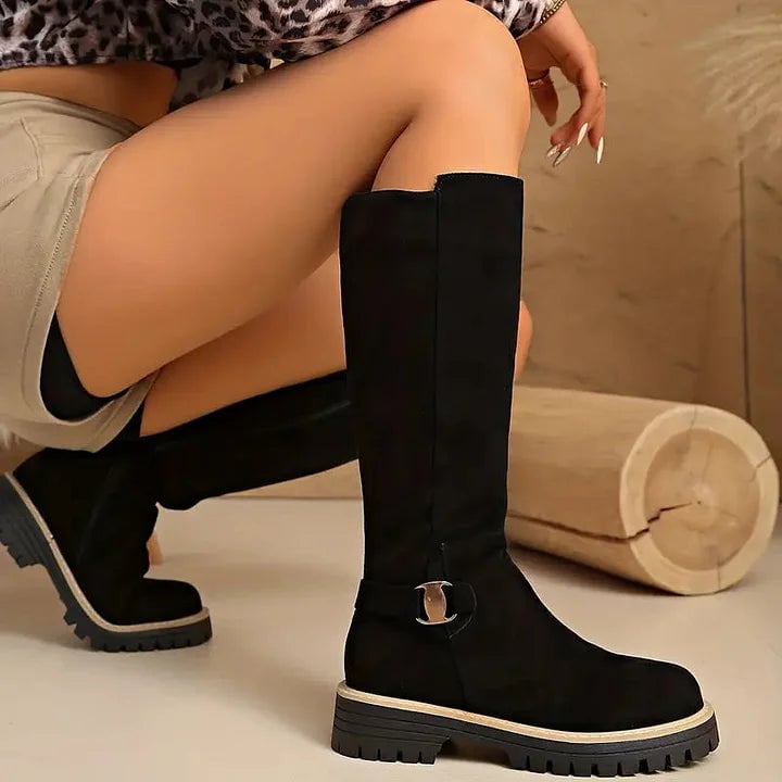 Georgia | Women's Lug-Sole Knee High Boots