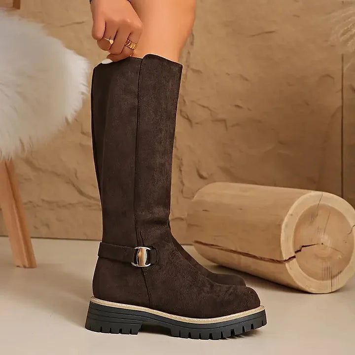 Georgia | Women's Lug-Sole Knee High Boots