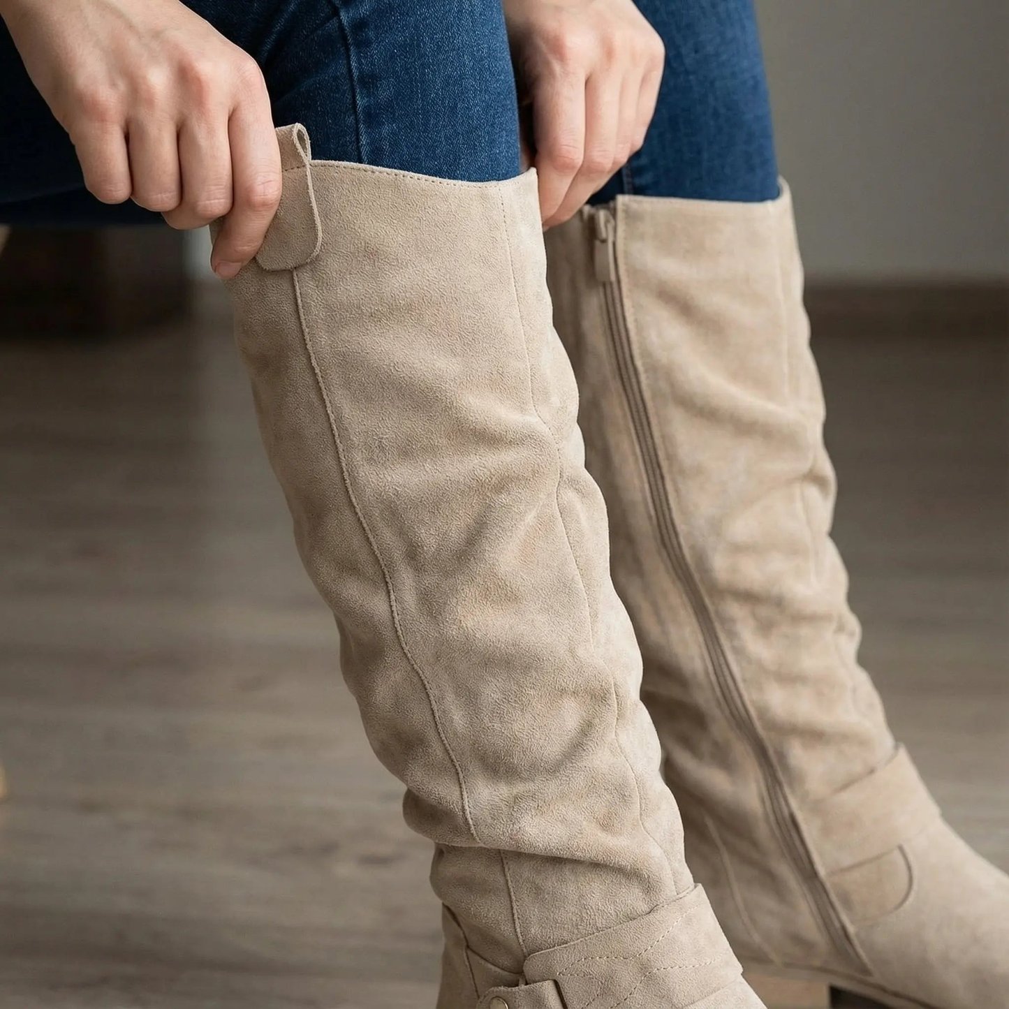 Sienna | Women's Ruched Knee High Boots