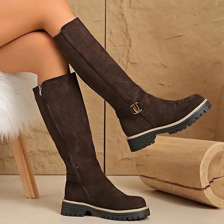 Georgia | Women's Lug-Sole Knee High Boots