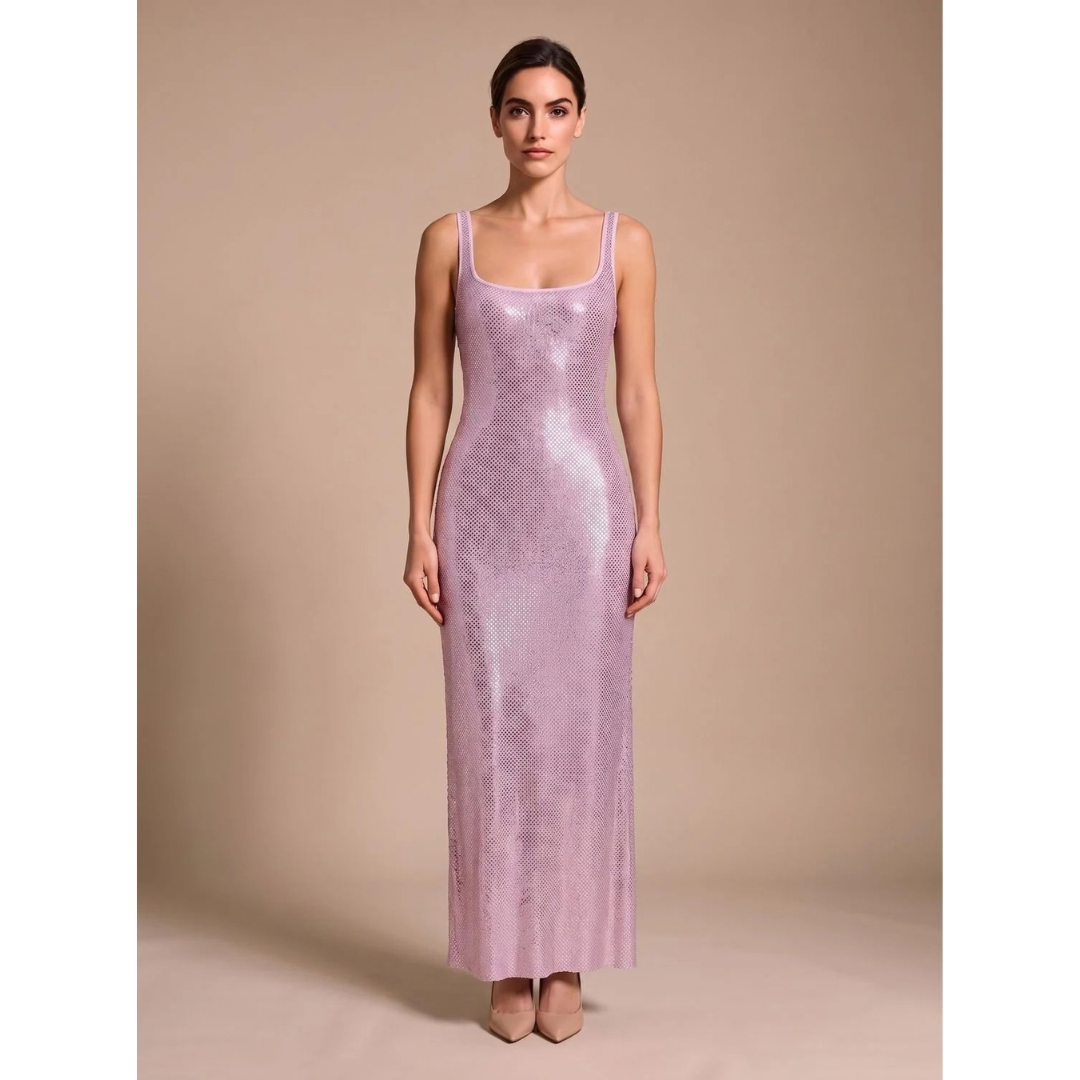 Eliza | Women's Backless Sequin Maxi Evening Dress