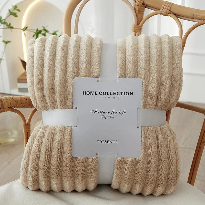 Lesley | Women's Cozy Ribbed Fleece Blanket