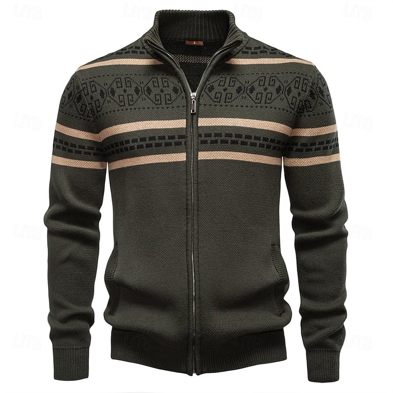 Nathan | Men's Patterned Knitted Christmas Cardigan