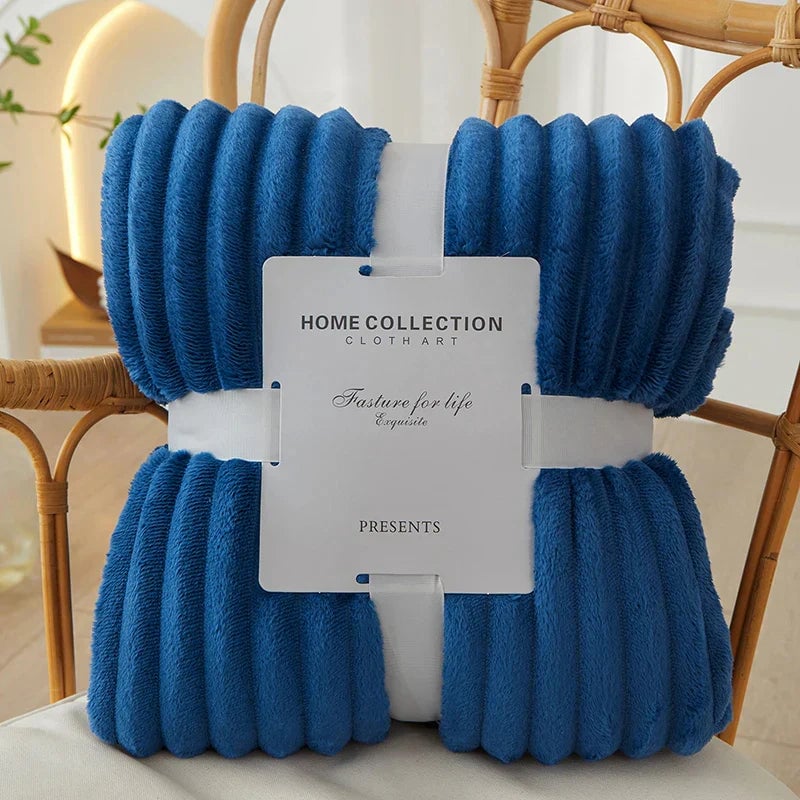 Lesley | Women's Cozy Ribbed Fleece Blanket