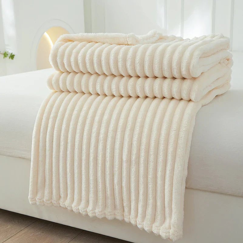 Lesley | Women's Cozy Ribbed Fleece Blanket