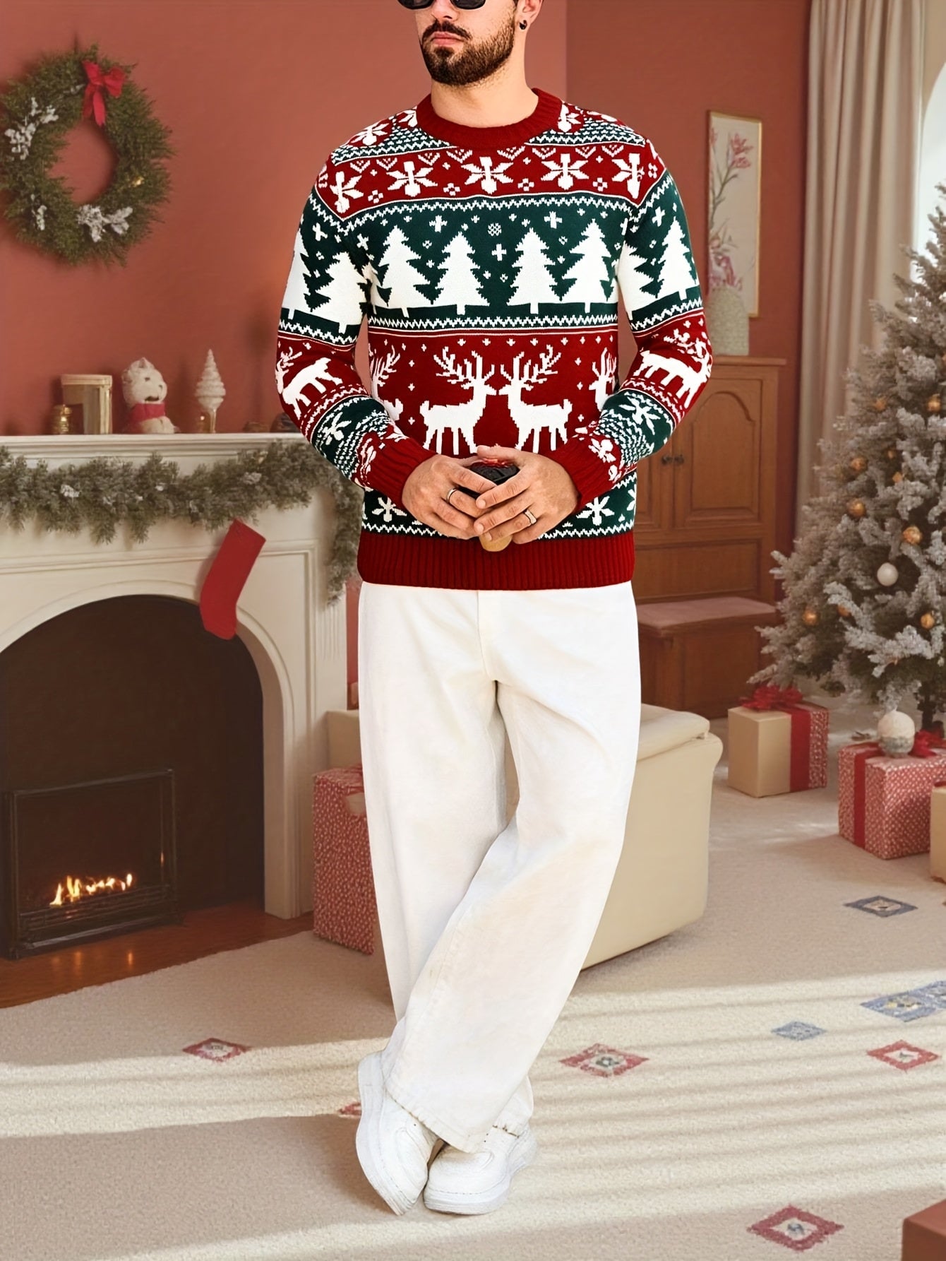 Thomas | Men's Festive Printed Christmas Sweater