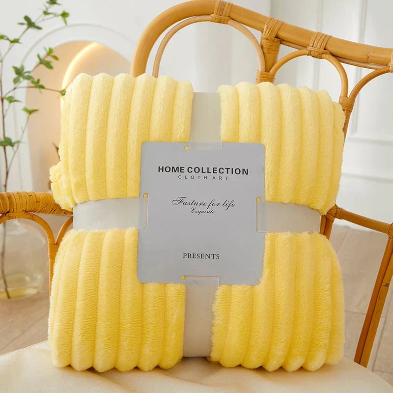 Lesley | Women's Cozy Ribbed Fleece Blanket