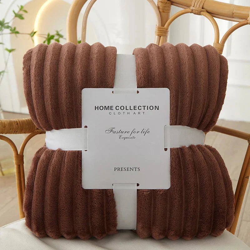 Lesley | Women's Cozy Ribbed Fleece Blanket