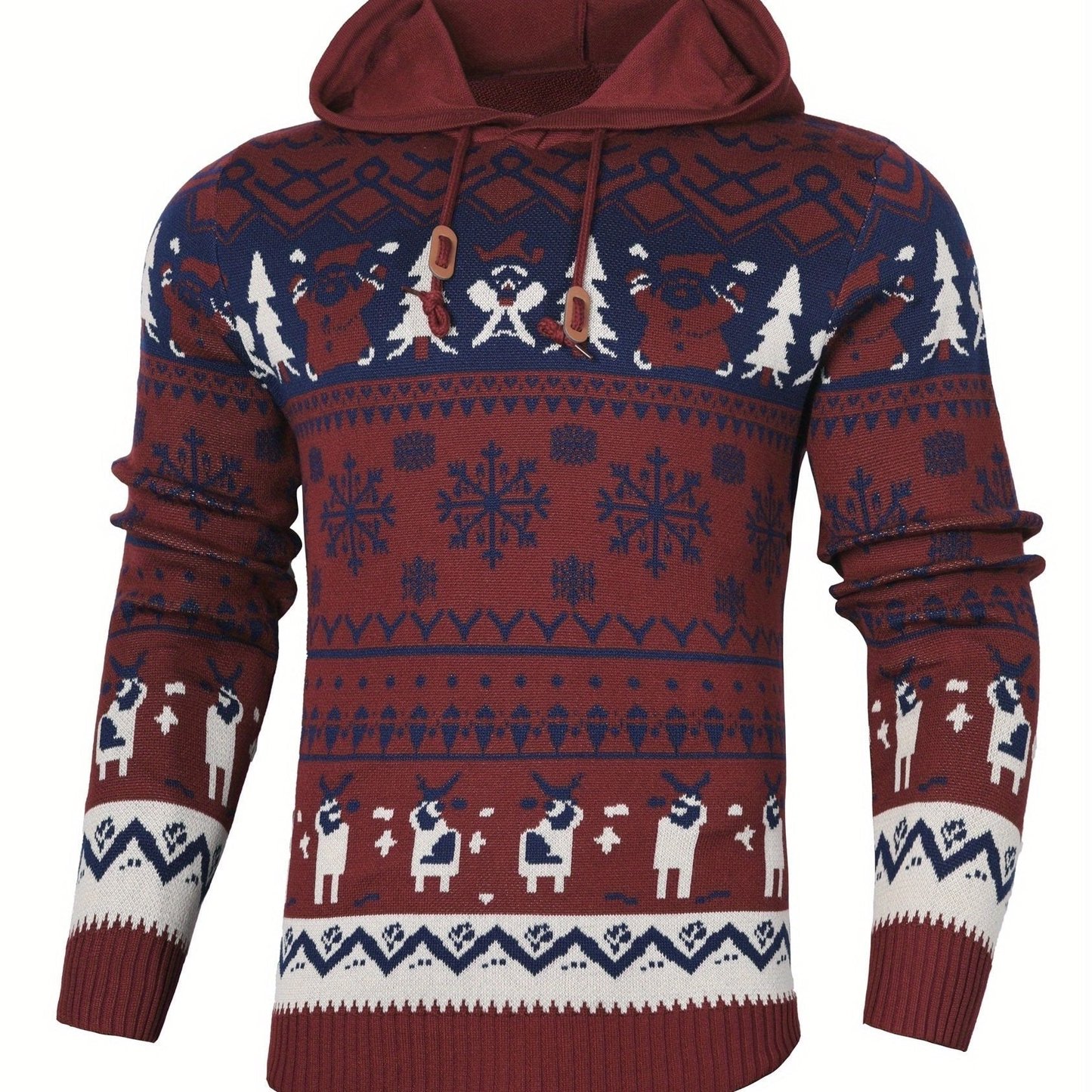 Stephen | Men's Festive Christmas Sweater with Hoodie
