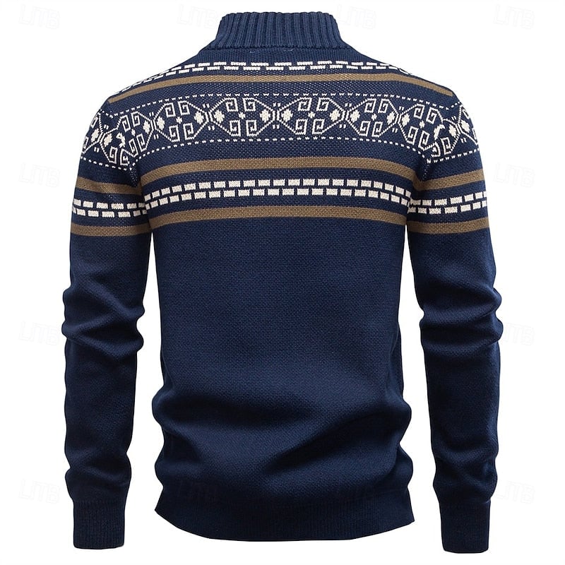 Nathan | Men's Patterned Knitted Christmas Cardigan