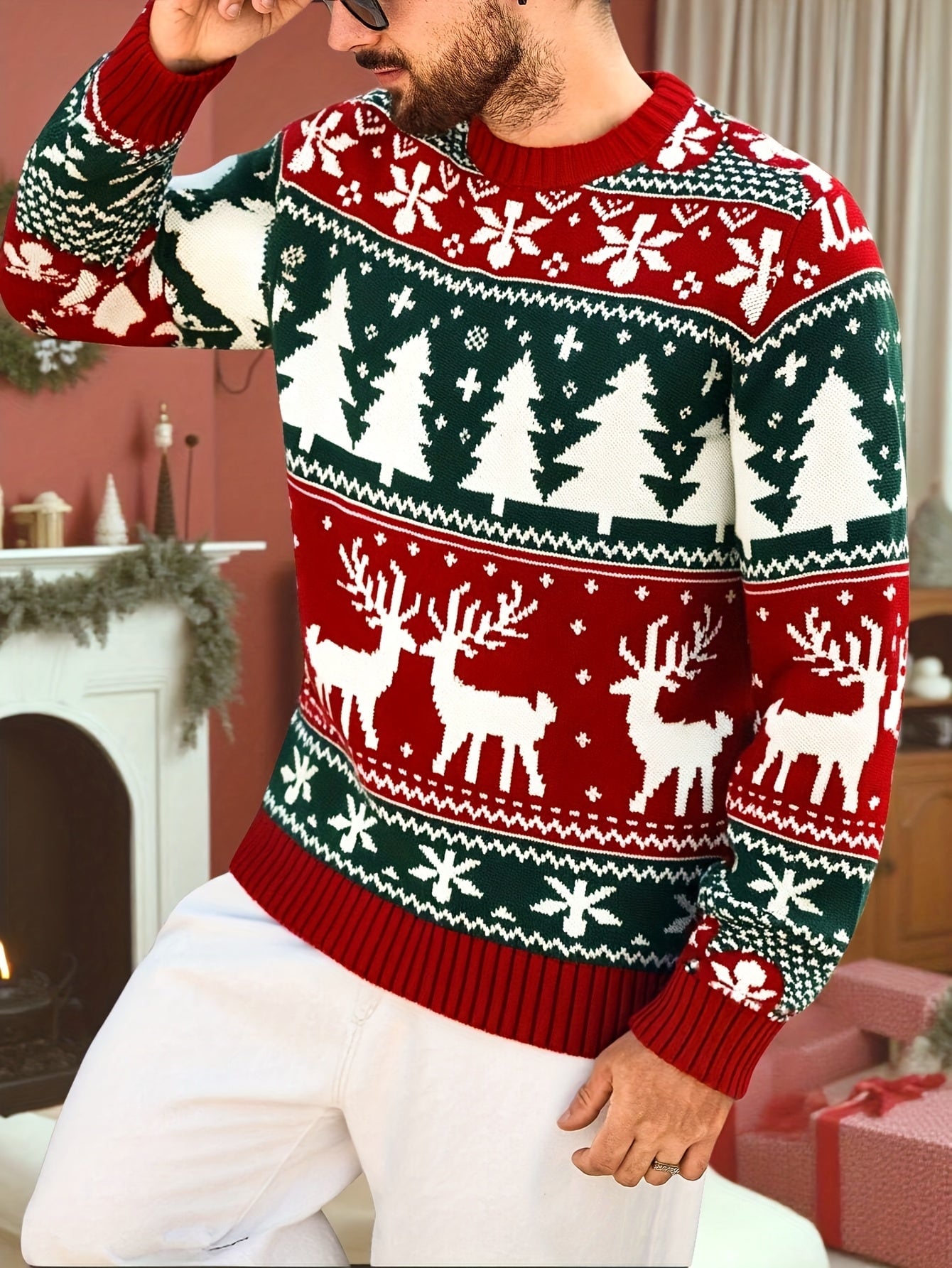Thomas | Men's Festive Printed Christmas Sweater