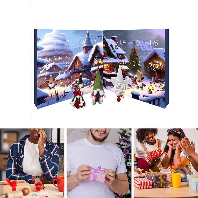 Women's Christmas 24-day Advent Calendar with plush gnome Festive Count