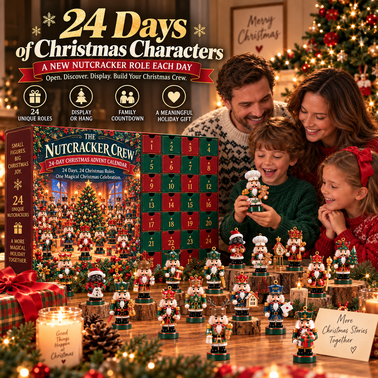 Nutcracker Advent Calendar Collectible Figures Set