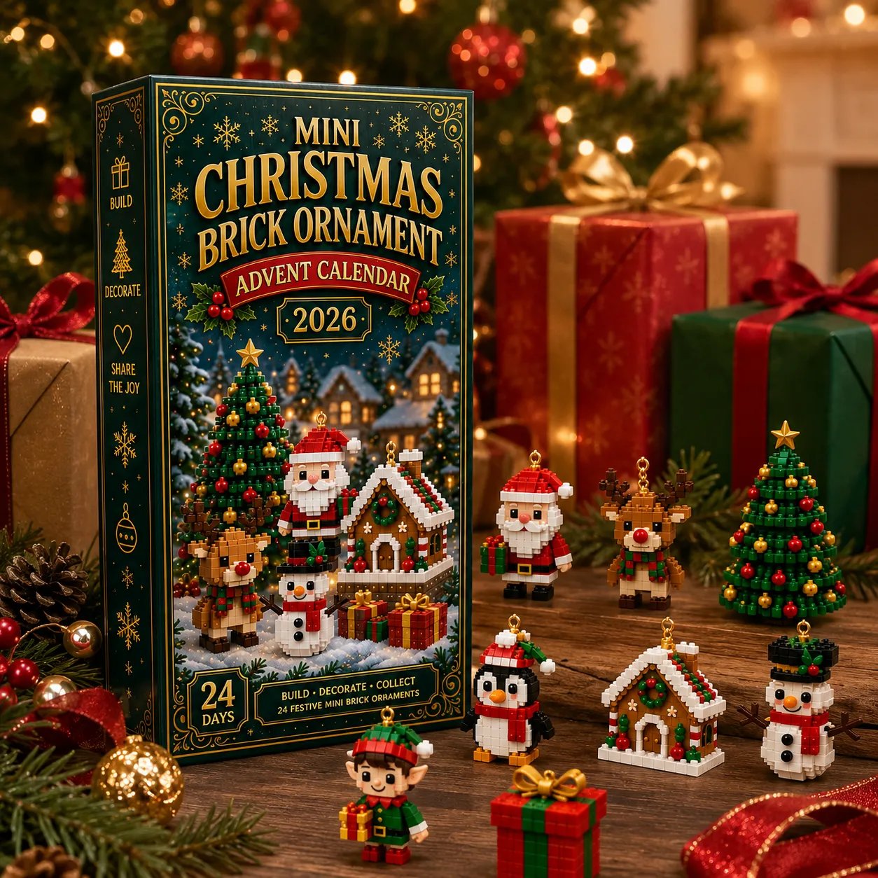 Mini Christmas Brick Ornament Advent Calendar