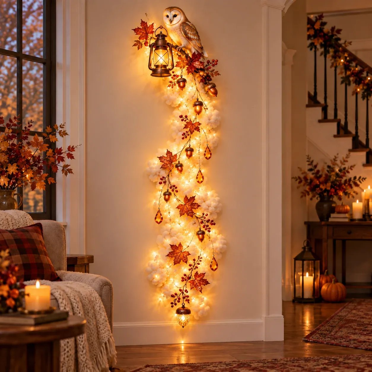 Christmas Wall Decorations Illuminated Vertical Angel Display