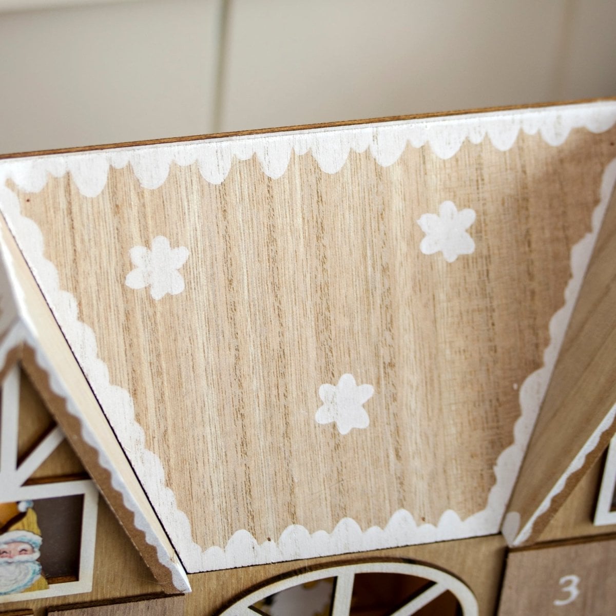 Christmas Wooden Advent Calendar with LED lights