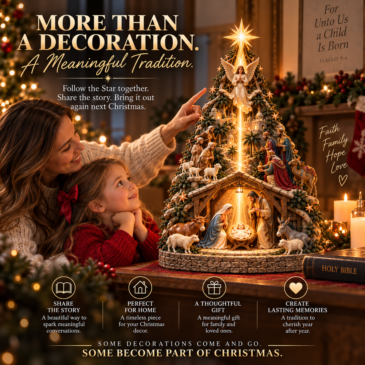 Christmas Glowing Star Tree Topper