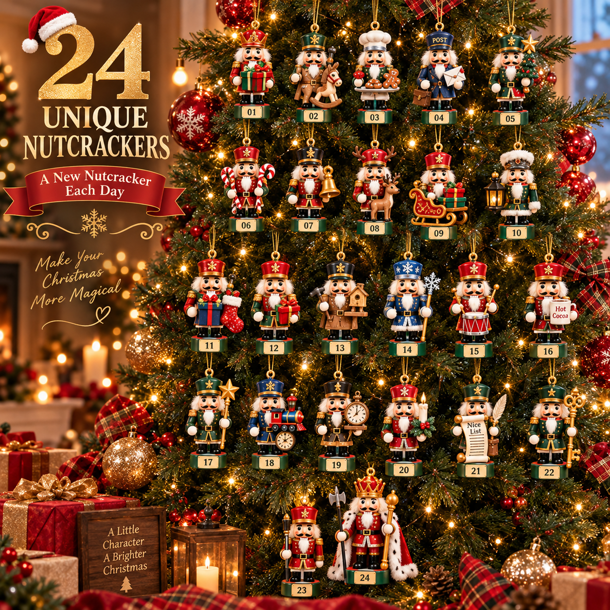 Nutcracker Advent Calendar Collectible Figures Set