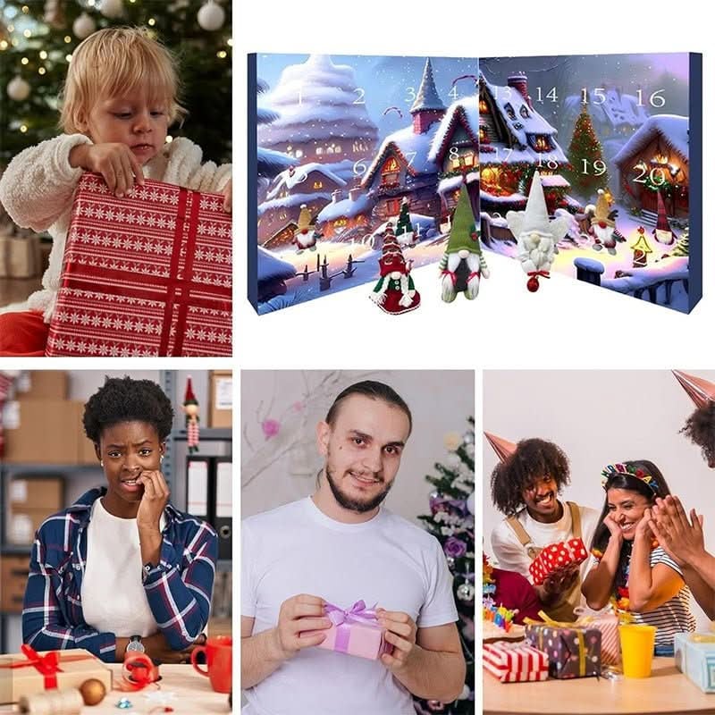 Women's Christmas 24-day Advent Calendar with plush gnome Festive Count