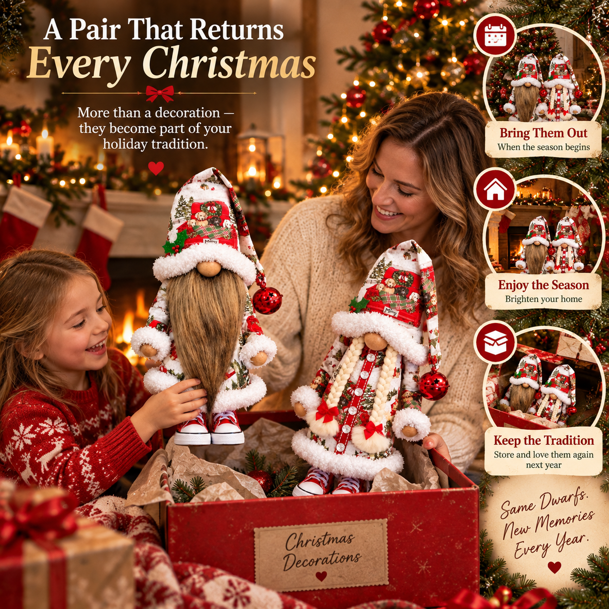 Christmas Gnomes Festive Plush Pair