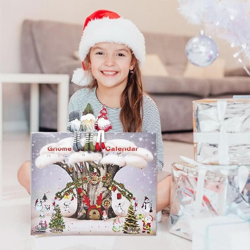 Women's Christmas 24-day Advent Calendar with plush gnome Festive Count