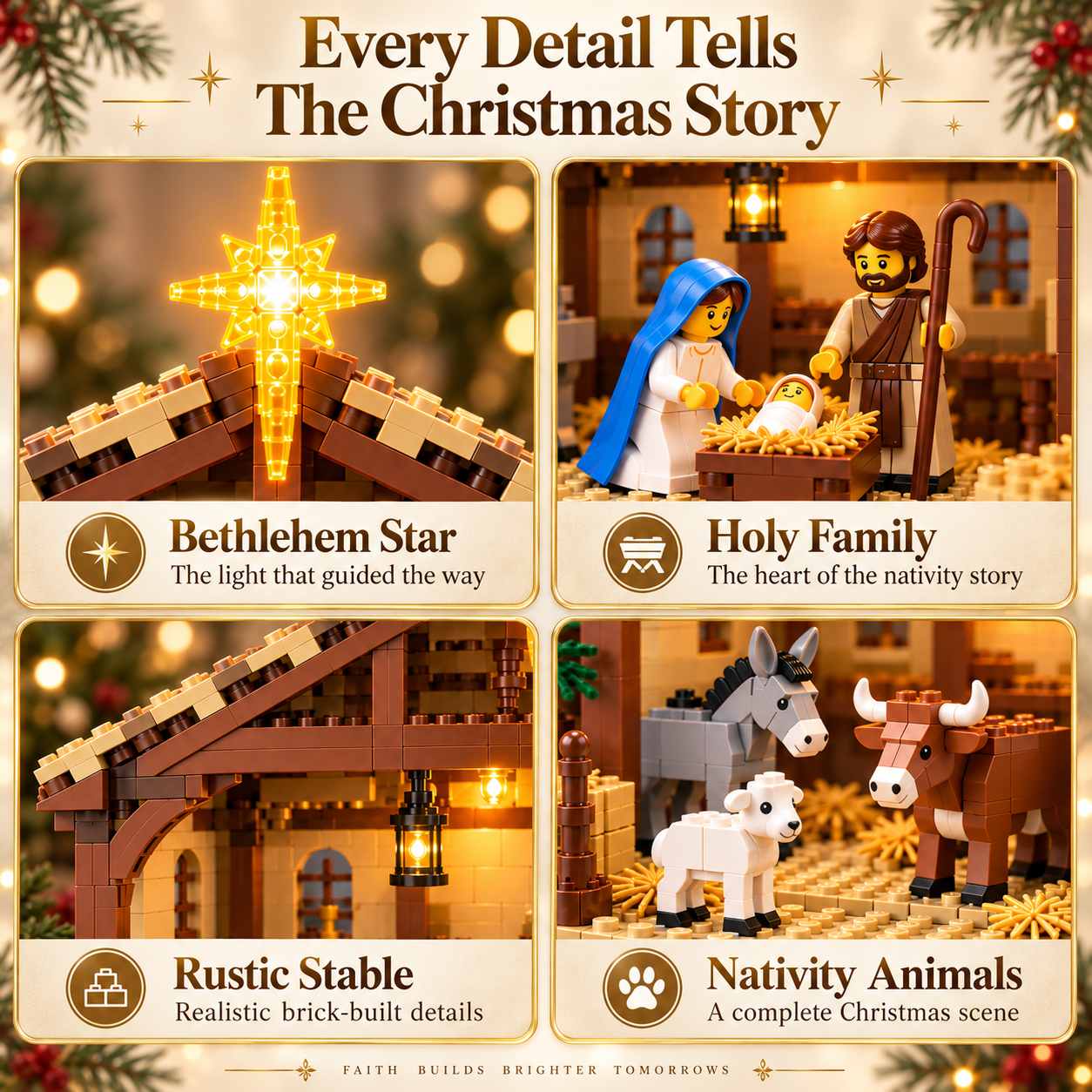 Christmas Illuminated Nativity Set