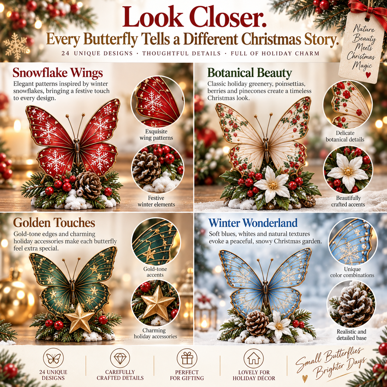 Butterfly Advent Calendar with 24 Magical Surprises