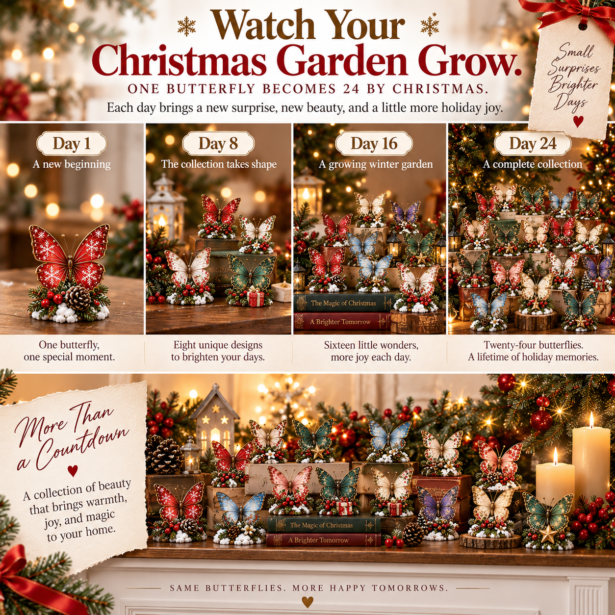 Butterfly Advent Calendar with 24 Magical Surprises