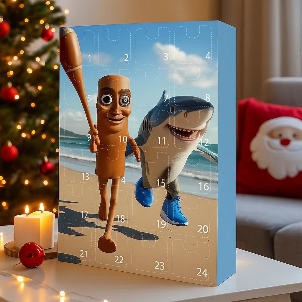 Christmas 24-day Advent Calendar with ornaments Festive Display Box