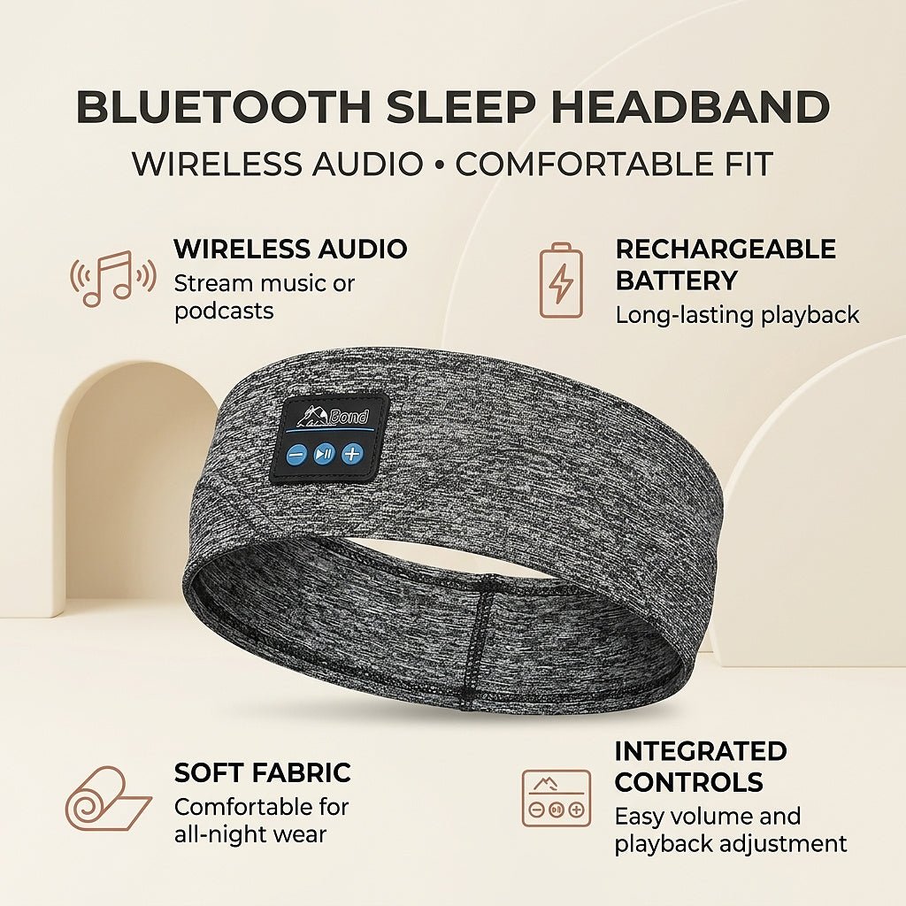Bluetooth Sleep Headband with Eye Mask