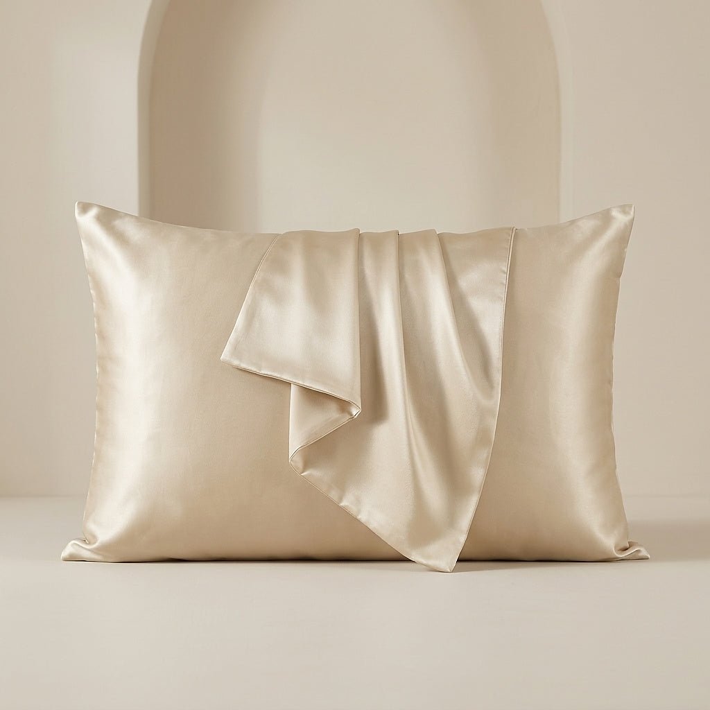 Unisex Satin Pillowcase with Folded Drape Detail