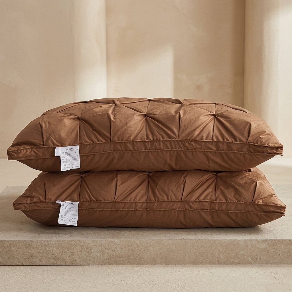 Tufted Goose Down Bedding Pillow