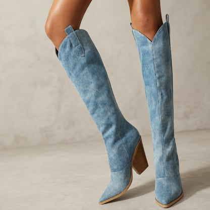 Lucy | Women’s Casual Knee High Cowboy Boots
