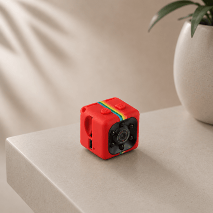 Mini HD cube camera — discreet indoor placement
