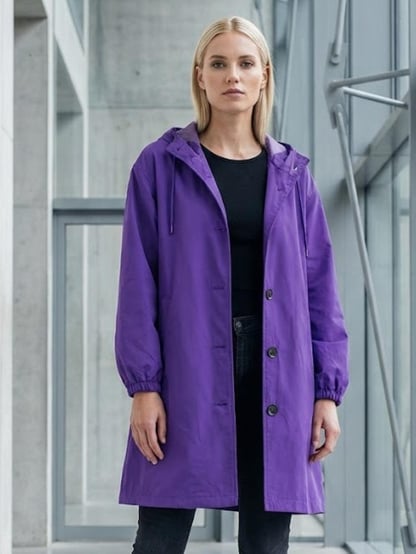 Ava | Women's Hooded Long Lightweight Jacket