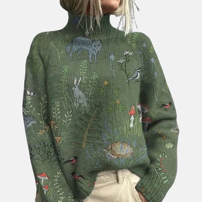 Grace | Women's Patterned Turtleneck Sweater