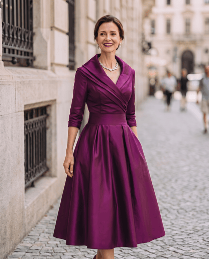 Karen | Women's Wrap Midi Wedding Guest Dress