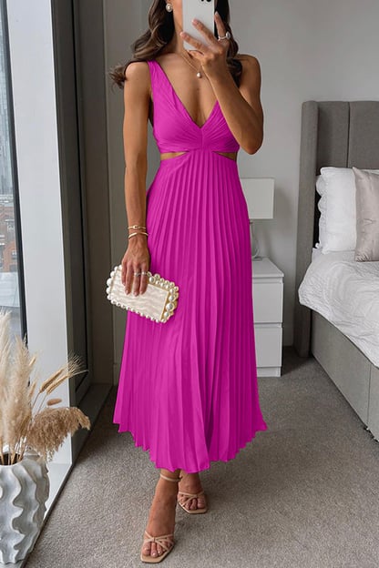 Chloe | Women's Pleated Maxi Wedding Guest Dress