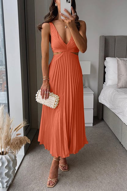 Chloe | Women's Pleated Maxi Wedding Guest Dress