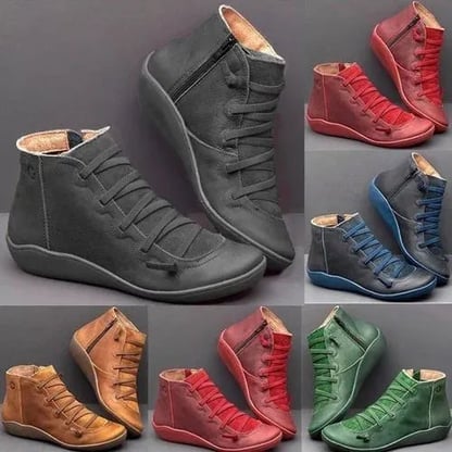 Diana | Women's Lace-Up Flat Ankle Boots